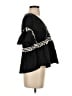 MNG Black Short Sleeve Blouse Size 4 - photo 4