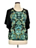 JM Collection Teal Short Sleeve Blouse Size 0X - photo 1