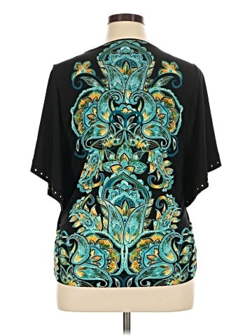 JM Collection Short Sleeve Blouse (view 2)