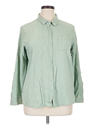 Anne Klein Long Sleeve Button-Down Shirt (view 1)