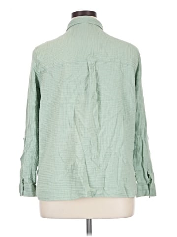 Anne Klein Long Sleeve Button-Down Shirt (view 2)