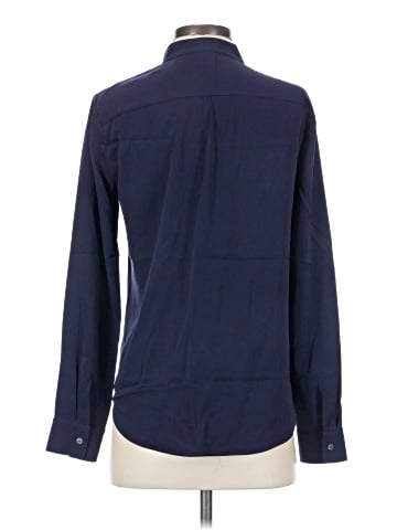 Theory Long Sleeve Silk Top (view 2)
