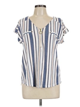 Flower & Feather Short Sleeve Blouse (view 1)