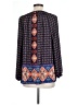 DR2 100% Polyester Blue Long Sleeve Blouse Size L - photo 2