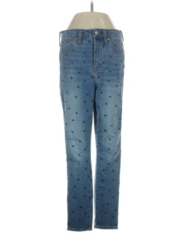Madewell 10" High-Rise Skinny Crop Jeans: Heart Print Edition (view 1)