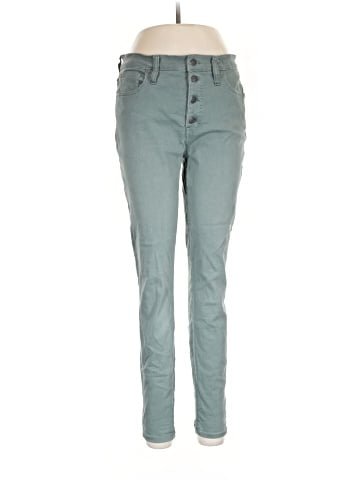 Madewell 9" Mid-Rise Skinny Jeans: Garment-Dyed Button-Front Edition (view 1)