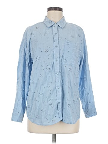 No Comment Long Sleeve Button-Down Shirt (view 1)