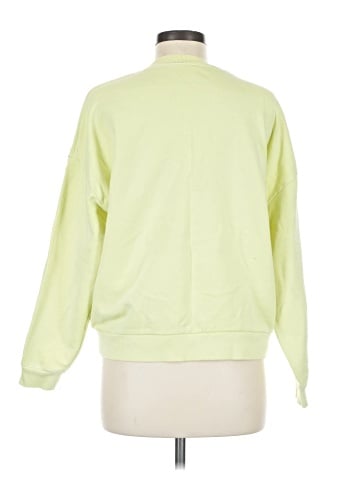 Madewell Garment-Dyed Oversized Sweatshirt in Faded Neon (view 2)