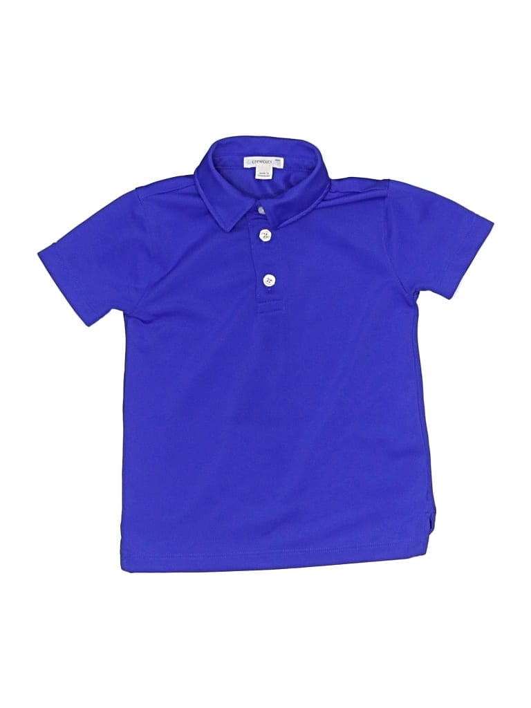 Pre-owned Crewcuts Kids' Short Sleeve Polo Shirt In Purple
