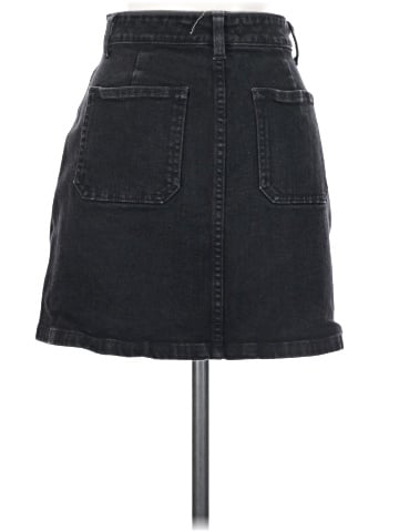 Madewell Denim Utility Zip Skirt in Black Frost (view 2)