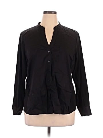 Calvin Klein 3/4 Sleeve Button-Down Shirt (view 1)