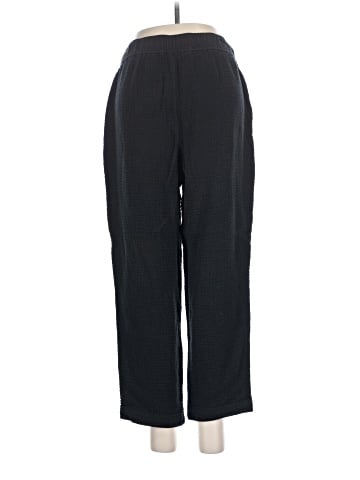 Madewell Cotton-Linen Pull-On High-Rise Tapered Pants: Button-Front Edition (view 2)
