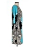 En Focus Studio Paisley Teal Cocktail Dress Size 10 - photo 4