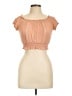 Love Tree 100% Rayon Orange Short Sleeve Top Size L - photo 1