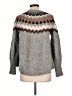 Repeat Cashmere 100% Polyester Chevron-herringbone Gray Pullover Sweater Size L - photo 2