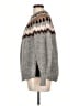 Repeat Cashmere 100% Polyester Chevron-herringbone Gray Pullover Sweater Size L - photo 5