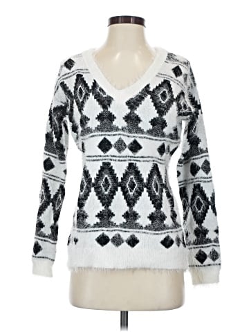 White Mark Pullover Sweater (view 1)