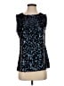 Talbots 100% Polyester Blue Sleeveless Blouse Size S - photo 1