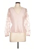 Peach 100% Polyester Pink 3/4 Sleeve Blouse Size L - photo 1