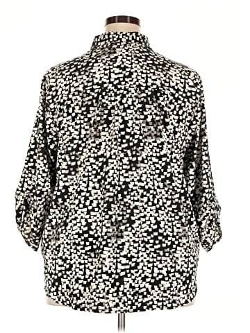 Notations 3/4 Sleeve Button-Down Shirt (view 2)