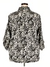 Notations Animal Print Black 3/4 Sleeve Button-Down Shirt Size 2X - photo 2