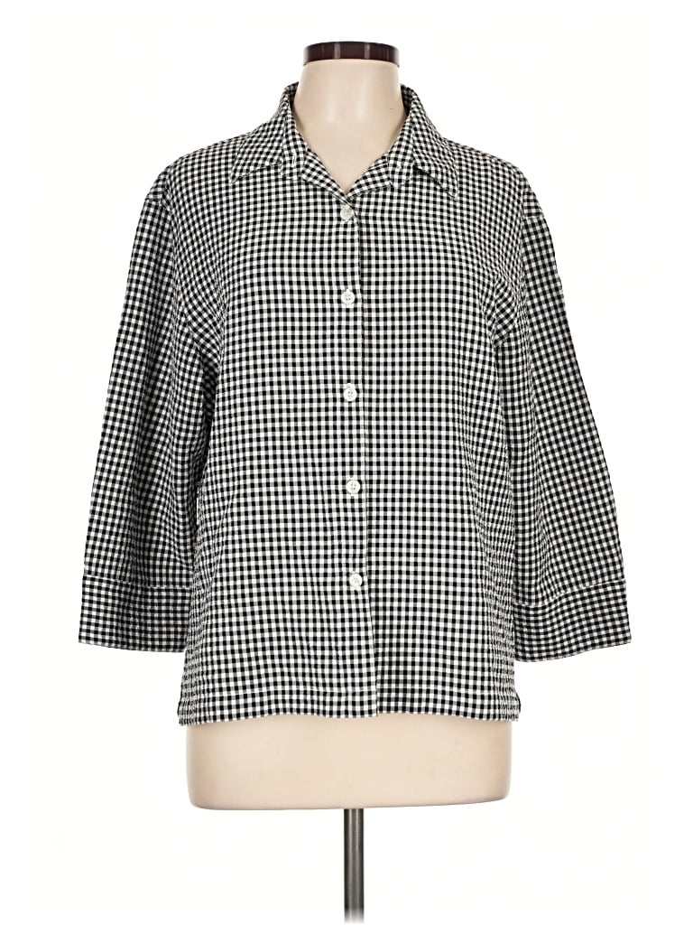 Pre-owned White Stag 3/4 Sleeve Blouse In Gray
