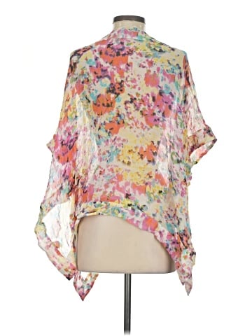 Kensie 3/4 Sleeve Silk Top (view 2)