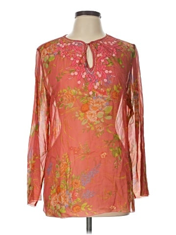 CAbi Long Sleeve Silk Top (view 1)