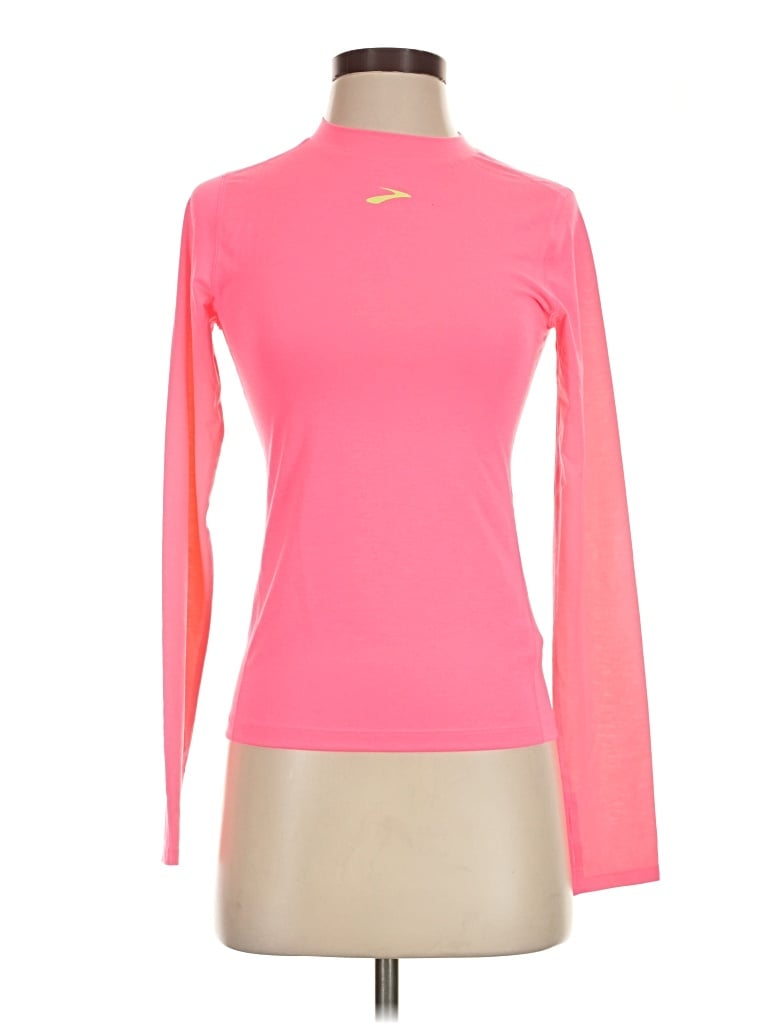 Pre-owned Brooks Long Sleeve T-shirt In Pink