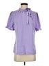 Unbranded 100% Polyester Purple Short Sleeve Blouse Size S - photo 1
