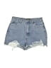 Missguided Blue Denim Shorts Size 8 - photo 1