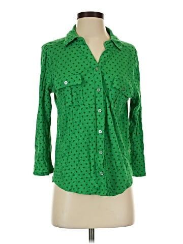 Liz Claiborne 3/4 Sleeve Button-Down Shirt (view 1)