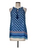 Rose + Olive Blue Sleeveless Blouse Size M - photo 1