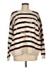 Parker Stripes Ivory Pullover Sweater Size M - photo 1