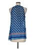 Rose + Olive Blue Sleeveless Blouse Size M - photo 2