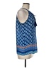 Rose + Olive Blue Sleeveless Blouse Size M - photo 4