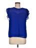 Monteau 100% Polyester Blue Short Sleeve Blouse Size M - photo 1