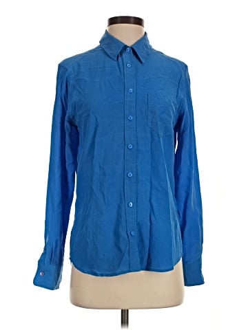 Equipment Long Sleeve Silk Top (view 1)
