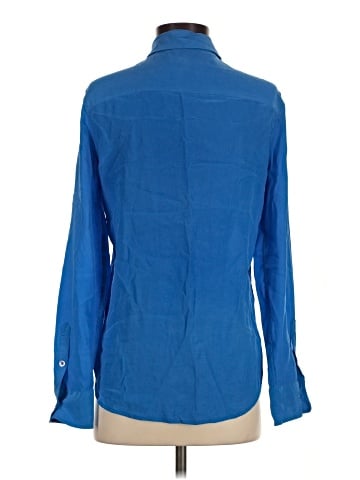 Equipment Long Sleeve Silk Top (view 2)