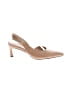 27 EDIT 100% Leather Tan Heels Size 6 1/2 - photo 1