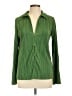 Zara 100% Polyester Green Long Sleeve Blouse Size L - photo 1