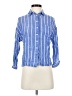 Zara Basic Stripes Blue 3/4 Sleeve Button-Down Shirt Size XS - photo 1