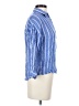 Zara Basic Stripes Blue 3/4 Sleeve Button-Down Shirt Size XS - photo 4