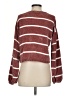 Double Zero 100% Polyester Stripes Burgundy Pullover Sweater Size S - photo 2