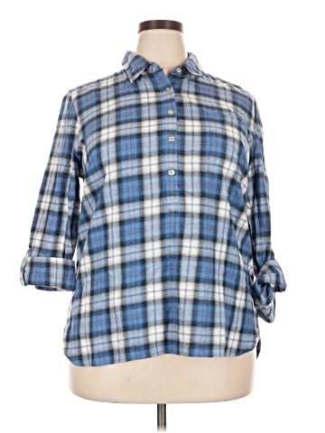 Tommy Hilfiger 3/4 Sleeve Button-Down Shirt (view 1)