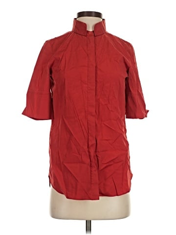 Lafayette 148 New York Short Sleeve Blouse (view 1)