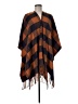 Matilda Jane 100% Acrylic Plaid Orange Brown Poncho One size - photo 1