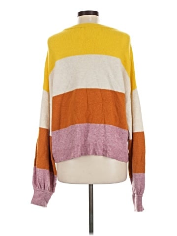 Madewell Striped Gladwell Balloon-Sleeve Pullover Sweater (view 2)