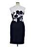 Connected Apparel Graphic Blue Cocktail Dress Size 16 - photo 2