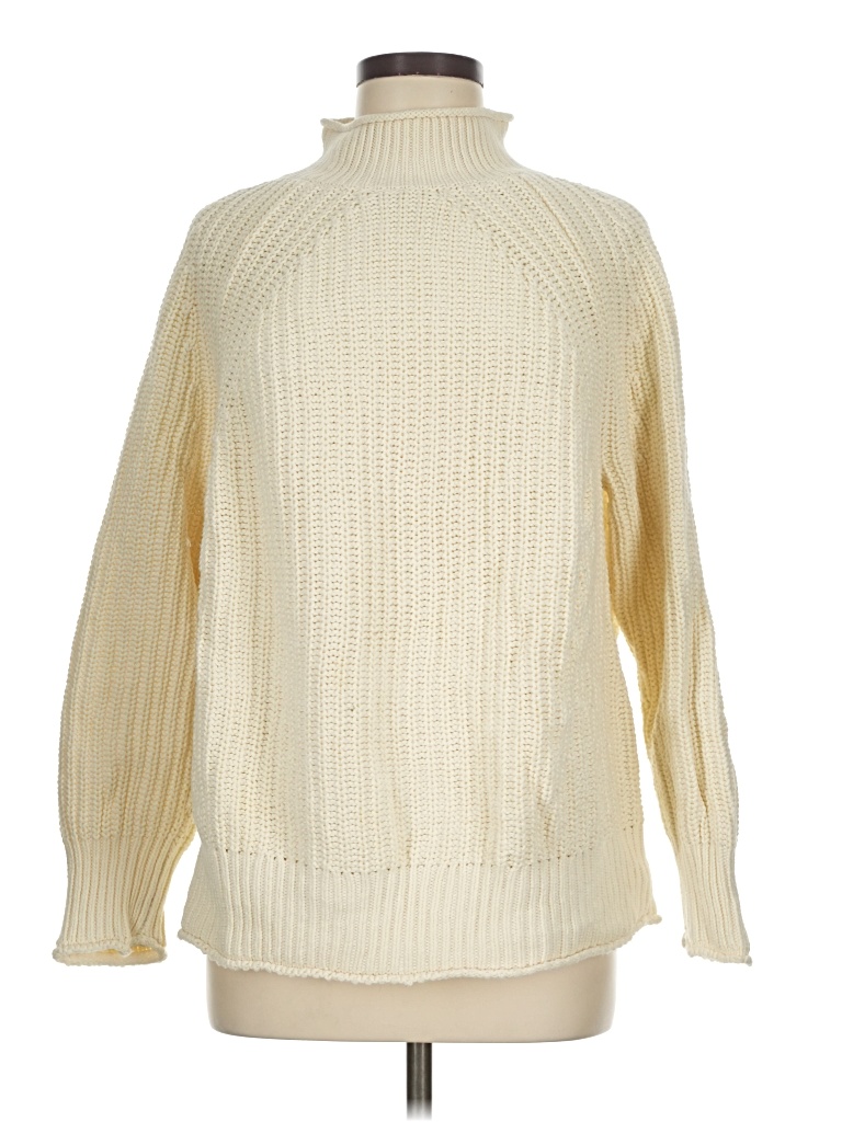 Pre-owned Jcrew Turtleneck Sweater In Ivory